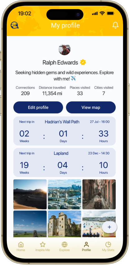 Travelled App — My Profile
