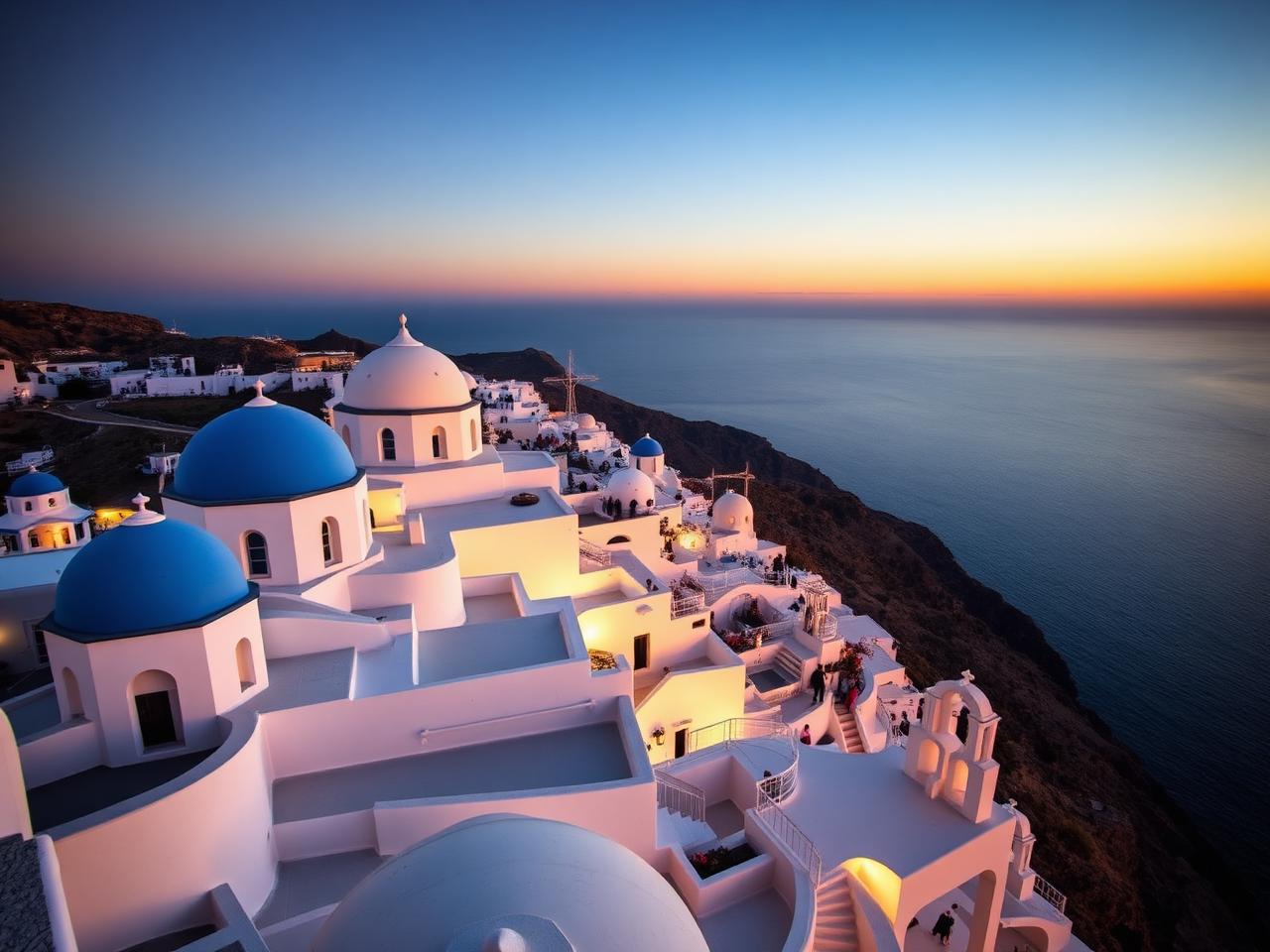 Overlooking Fira, Santorini