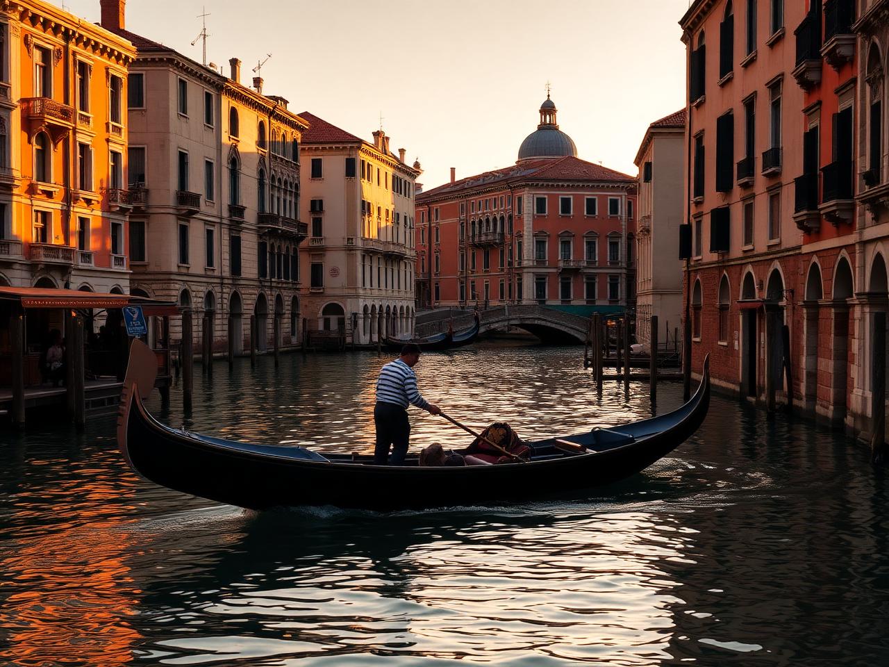Gondola on the Grand Canal, Venice